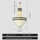 GobekUsa Crystal Chandelier Spiral Staircase Living Room Lamp Texture Design