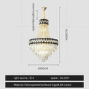 GobekUsa Crystal Chandelier Spiral Staircase Living Room Lamp Texture Design