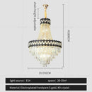 GobekUsa Crystal Chandelier Spiral Staircase Living Room Lamp Texture Design