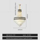 GobekUsa Crystal Chandelier Spiral Staircase Living Room Lamp Texture Design