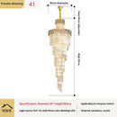 GobekUsa Crystal Chandelier Spiral Staircase Luxury Lighting