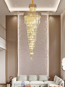 GobekUsa Crystal Chandelier Spiral Staircase Luxury Lighting