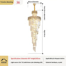 GobekUsa Crystal Chandelier Spiral Staircase Luxury Lighting