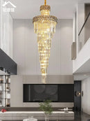 GobekUsa Crystal Chandelier Spiral Staircase Luxury Lighting