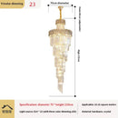 GobekUsa Crystal Chandelier Spiral Staircase Luxury Lighting