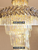 GobekUsa Crystal Chandelier Spiral Staircase Luxury Lighting