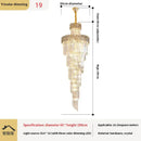 GobekUsa Crystal Chandelier Spiral Staircase Luxury Lighting