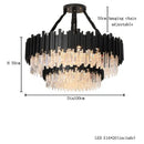 GobekUsa Crystal Chandelier Stainless Steel K9 Cristal Suspension Lamps Classic Gold Luxury