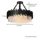 GobekUsa Crystal Chandelier Stainless Steel K9 Cristal Suspension Lamps Classic Gold Luxury