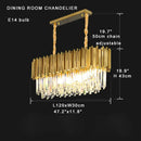 GobekUsa Crystal Chandelier Stainless Steel K9 Cristal Suspension Lamps Classic Gold Luxury