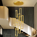 GobekUsa Crystal Chandelier Stair Pendant for Modern Home Decoration & Interior Lighting