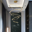 GobekUsa Crystal Chandelier Stair Pendant Lamp for Modern Home Decoration & Living Room Lighting