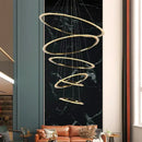 GobekUsa Crystal Chandelier Stair Pendant Lamp for Modern Home Decoration & Living Room Lighting