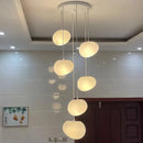GobekUsa Crystal Chandelier Stair Pendant Lamp Living Room Interior Lighting