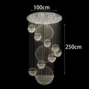 GobekUsa Crystal Chandelier Stair Pendant Lamp Living Room Lighting