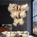 GobekUsa Crystal Chandelier Stair Pendant Lamp Living Room Lighting