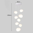 GobekUsa Crystal Chandelier Stair Pendant Lamp Living Room Interior Lighting