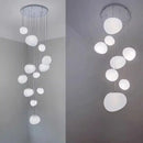 GobekUsa Crystal Chandelier Stair Pendant Lamp Living Room Interior Lighting