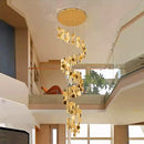 GobekUsa Crystal Chandelier Stair Pendant Lamp Living Room Lighting