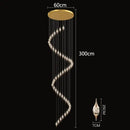 GobekUsa Crystal Chandelier Stair Pendant Lamp Living Room Interior Lighting