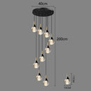 GobekUsa Crystal Chandelier Stair Pendant Lamp Living Room Interior Lighting