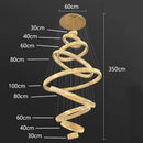 GobekUsa Crystal Chandelier Stair Pendant Lamp Living Room Lighting Modern Interior Decor