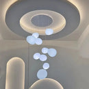 GobekUsa Crystal Chandelier Stair Pendant Lamp Living Room Interior Lighting