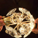GobekUsa Crystal Chandelier Stair Pendant Lamp Living Room Interior Lighting