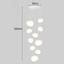 GobekUsa Crystal Chandelier Stair Pendant Lamp Living Room Interior Lighting