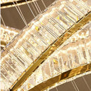 GobekUsa Crystal Chandelier Stair Pendant Lamp Living Room Interior Lighting