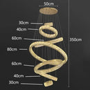 GobekUsa Crystal Chandelier Stair Pendant Lamp Living Room Lighting Modern Interior Decor