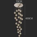 GobekUsa Crystal Chandelier Stair Pendant Lamp Living Room Interior Lighting