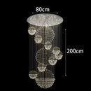 GobekUsa Crystal Chandelier Stair Pendant Lamp Living Room Lighting