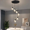 GobekUsa Crystal Chandelier Stair Pendant Lamp Living Room Interior Lighting