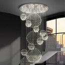 GobekUsa Crystal Chandelier Stair Pendant Lamp Living Room Lighting