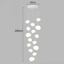 GobekUsa Crystal Chandelier Stair Pendant Lamp Living Room Interior Lighting