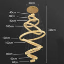 GobekUsa Crystal Chandelier Stair Pendant Lamp Living Room Lighting Modern Interior Decor
