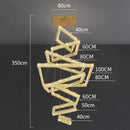 GobekUsa Crystal Chandelier Stair Pendant Lamp Living Room Pendant Lights Interior Lighting