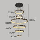 GobekUsa Crystal Chandelier Stair Pendant Lamp Living Room Pendant Lights Interior Lighting