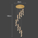 GobekUsa Crystal Chandelier Stair Pendant Lamp Living Room Pendant Lights Interior Lighting