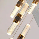 GobekUsa Crystal Chandelier Stair Pendant Lamp Living Room Pendant Lights Interior Lighting
