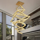 GobekUsa Crystal Chandelier Stair Pendant Lamp Living Room Pendant Lights Interior Lighting
