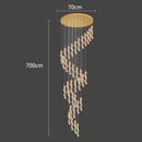 GobekUsa Crystal Chandelier Stair Pendant Lamp Living Room Pendant Lights Interior Lighting