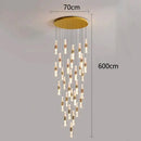 GobekUsa Crystal Chandelier Stair Pendant Lamp Living Room Pendant Lights Interior Lighting