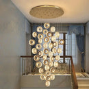 GobekUsa Crystal Chandelier Stair Pendant Lamp Living Room Pendant Lights Interior Lighting
