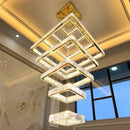 GobekUsa Crystal Chandelier Stair Pendant Lamp Living Room Pendant Lights Interior Lighting