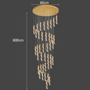 GobekUsa Crystal Chandelier Stair Pendant Lamp Living Room Pendant Lights Interior Lighting