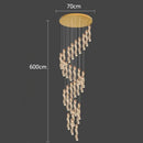 GobekUsa Crystal Chandelier Stair Pendant Lamp Living Room Pendant Lights Interior Lighting