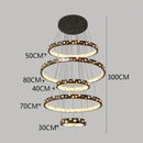 GobekUsa Crystal Chandelier Stair Pendant Lamp Living Room Pendant Lights Interior Lighting
