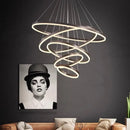 GobekUsa Crystal Chandelier Stair Pendant Lamp Living Room Pendant Lights Interior Lighting